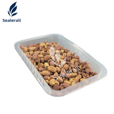 Buy 1.5KW Tray Packing Machine Pneumatic Map Packaging Machine PLC Control For Peanuts online manufacture